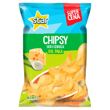 Star Chipsy ser i cebula 250 g