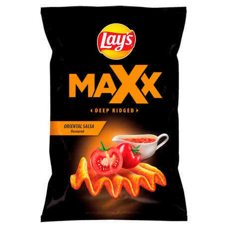 Lay\'s Maxx Chipsy ziemniaczane o smaku orientalnej salsy 130 g