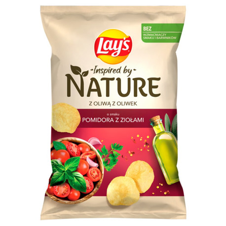 Lay's Inspired by Nature Chipsy ziemniaczane o smaku pomidora z ziołami 120 g