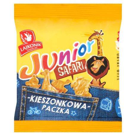 Lajkonik Junior Safari Drobne pieczywo o smaku waniliowym 25 g