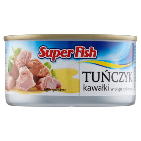 SuperFish Tuńczyk kawałki w oleju roślinnym 185 g