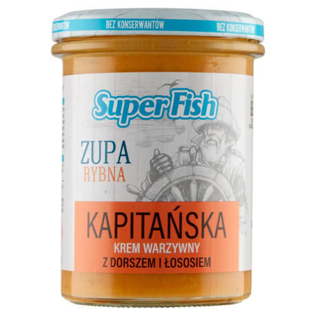 SuperFish Zupa rybna kapitańska krem warzywny z dorszem i łososiem 380 g