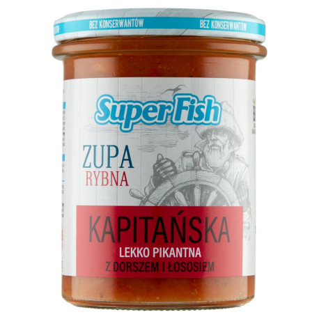 SuperFish Zupa rybna kapitańska lekko pikantna z dorszem i łososiem 380 g
