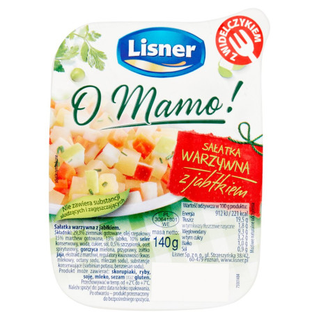 Lisner O Mamo! Sałatka warzywna z jabłkiem 140 g