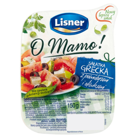 Lisner O Mamo! Sałatka grecka z pomidorami i oliwkami 150 g