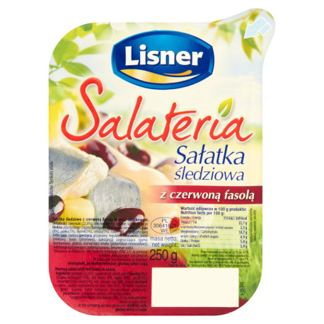 Lisner Salateria Sałatka śledziowa z czerwoną fasolą 250 g