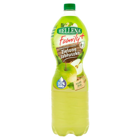 Hellena Family+ Napój niegazowany zielone jabłuszko 1,75 l