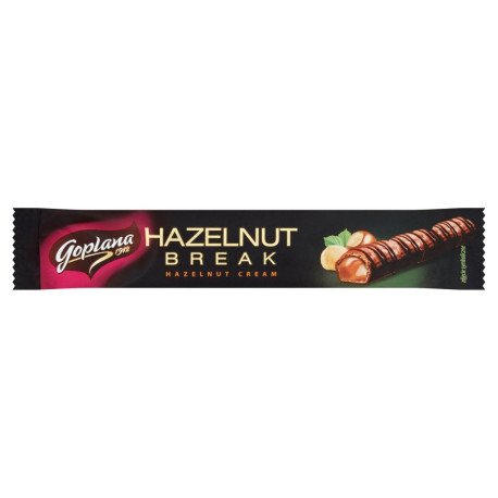 Goplana Hazelnut Break Wafelek nadziewany kremem orzechowym w czekoladzie 24 g