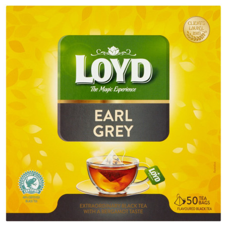 Loyd Earl Grey Herbata czarna aromatyzowana 100 g (50 x 2 g)