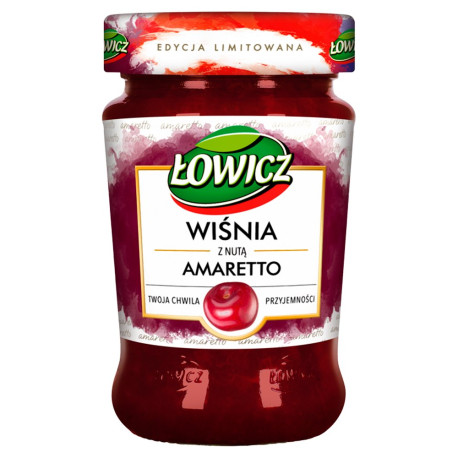 Łowicz Produkt owocowy z wiśni o smaku amaretto 280 g