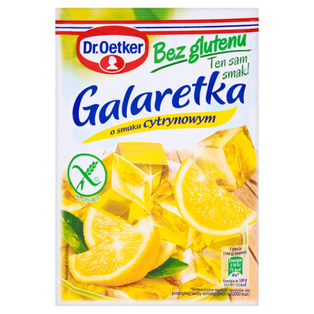 Dr. Oetker Galaretka bez glutenu o smaku cytrynowym 77 g