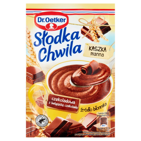 Dr. Oetker Słodka Chwila Kaszka manna czekoladowa z belgijską czekoladą 50 g