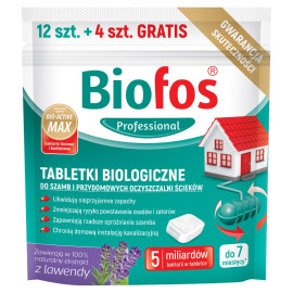 Biofos Professional Tabletki biologiczne do szamb i oczyszczalni ścieków 320 g (16 Pieces)
