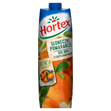 Hortex Słoneczne Pomarańcze z cząsteczkami miąższu Sok 100% 1 l