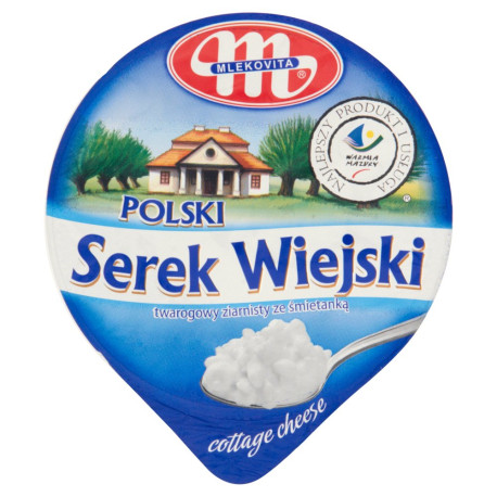 Mlekovita Polski Wiejski Serek twarogowy ziarnisty ze śmietanką 200 g