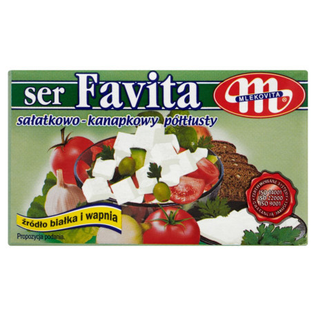Mlekovita Favita Ser sałatkowo-kanapkowy półtłusty 270 g