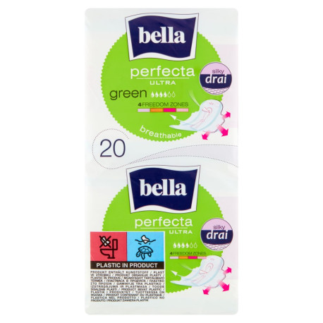 Bella Perfecta Ultra Green Silky Drai Podpaski higieniczne 20 sztuk