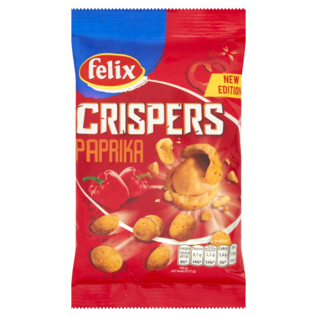 Felix Crispers Orzeszki ziemne smażone w chrupkiej skorupce o smaku paprykowym 70 g