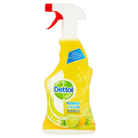 Dettol Power & Fresh Wielofunkcyjny spray do powierzchni o zapachu limonki i cytryny 500 ml