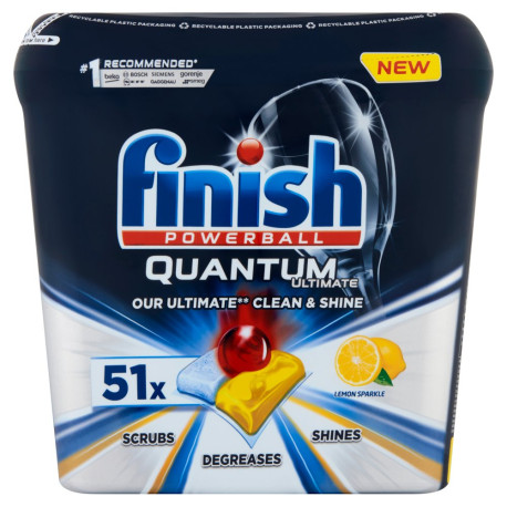 Finish Quantum Ultimate Lemon Tabletki do mycia naczyń w zmywarce 637,5 g (51 sztuk)