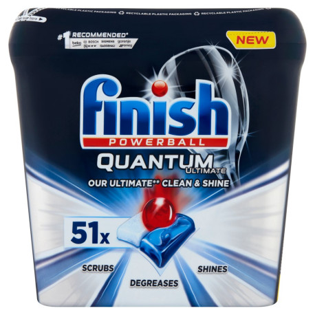 Finish Quantum Ultimate Regular Tabletki do mycia naczyń w zmywarce 637,5 g (51 sztuk)