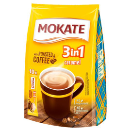 Mokate 3in1 Caramel Rozpuszczalny napój kawowy w proszku 170 g (10 x 17 g)