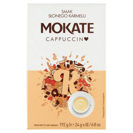 Mokate Cappuccino smak słonego karmelu 192 g (8 x 24 g)