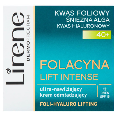 Lirene Folacyna Lift Intense 40+ Ultra-nawilżający krem odmładzający na dzień 50 ml