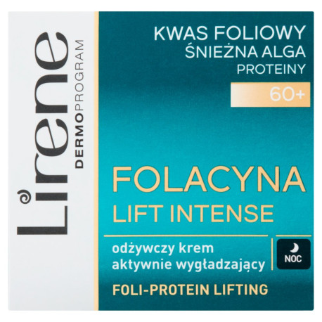 Lirene Folacyna Lift Intense 60+ Odżywczy krem aktywnie wygładzający na noc 50 ml