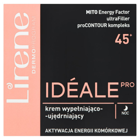 Lirene Idéale Pro 45+ Krem wypełniająco-ujędniający na noc 50 ml