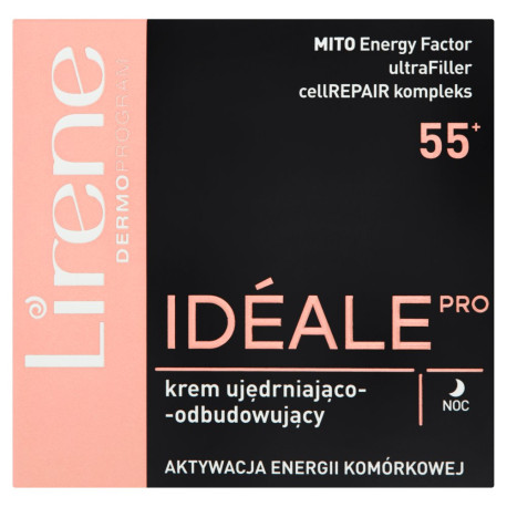 Lirene Idéale Pro 55+ Krem ujędrniająco-odbudowujący na noc 50 ml
