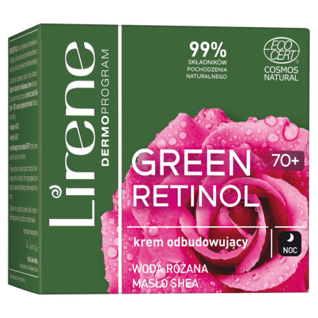 Lirene Green Retinol 70+ Krem odbudowujący na noc 50 ml