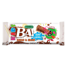 Bakalland Ba! Kids kakao & mleko Baton zbożowy 25 g