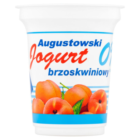 Mlekpol Jogurt Augustowski brzoskwiniowy 0% tłuszczu 350 g
