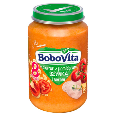 BoboVita Makaron z pomidorami szynką i serem po 8 miesiącu 190 g