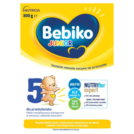 Bebiko Junior 5 Mleko modyfikowane dla dzieci powyżej 2,5. roku życia 800 g (2 x 400 g)