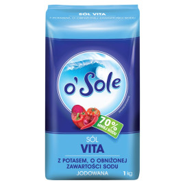 o\'Sole Sól Vita z potasem o obniżonej zawartości sodu jodowana 1 kg