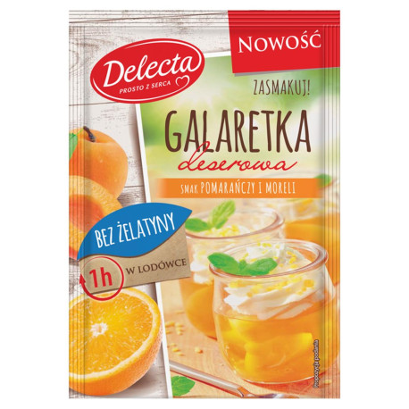 Delecta Galaretka deserowa smak pomarańczy i moreli 61 g