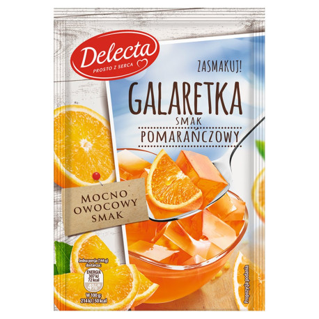 Delecta Galaretka smak pomarańczowy 75 g