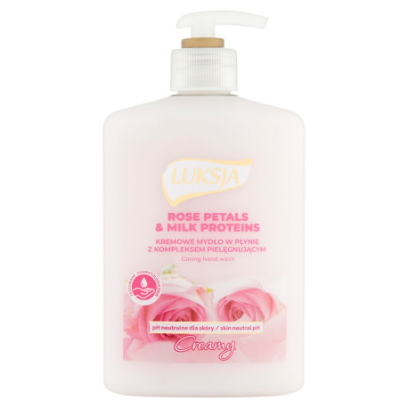 Luksja Creamy Rose Petals & Milk Proteins Kremowe mydło w płynie 500 ml