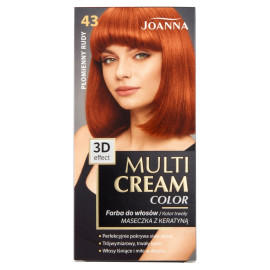 Joanna Multi Cream Color Farba do włosów płomienny rudy 43