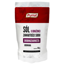 Prymat Sól o obniżonej zawartości sodu jodowana drobnoziarnista 350 g