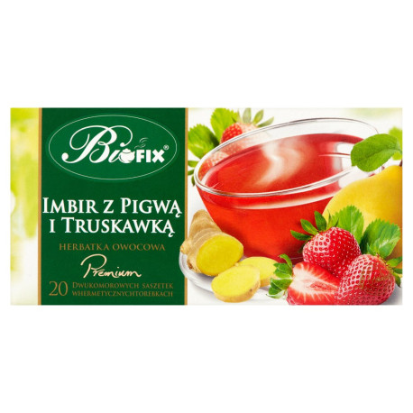 Bifix Premium Herbatka owocowa imbir z pigwą i truskawką 40 g (20 x 2 g)