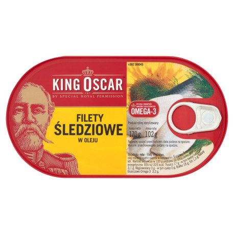 King Oscar Filety śledziowe w oleju 170 g