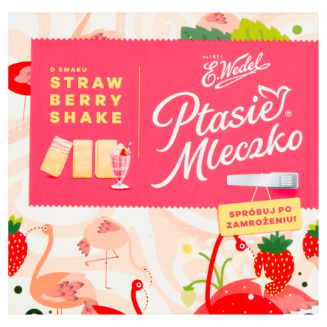 E. Wedel Ptasie Mleczko o smaku Strawberry Shake 380 g