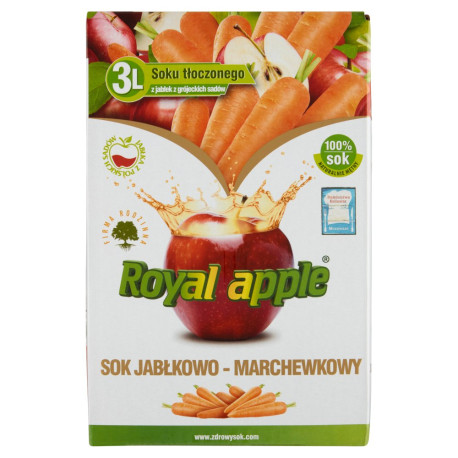 Royal apple Sok jabłkowo-marchewkowy 3 l