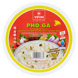 Vifon Pho Ga Zupa błyskawiczna z kluskami ryżowymi o smaku kurczaka w stylu wietnamskim 70 g