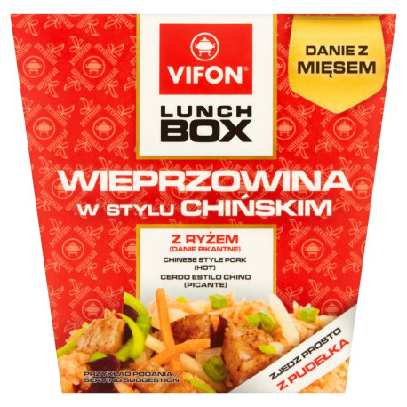 Vifon Lunch Box Danie błyskawiczne wieprzowina w stylu chińskim 175 g