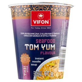 Vifon Tom Yum Zupa z kluskami o smaku owoców morza w stylu tajskim 67 g