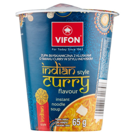 Vifon Zupa z kluskami o smaku curry w stylu indyjskim 65 g